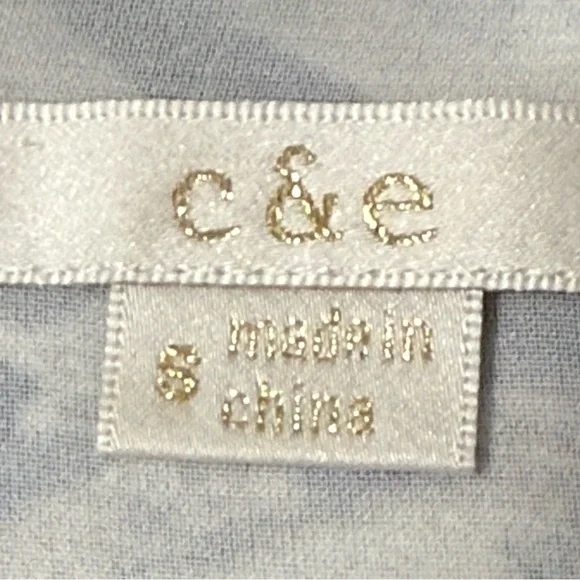 C&E Sleeveless Abstract Artsy Floral Blouse Top Women's Small Keyhole Career - Picture 10 of 10